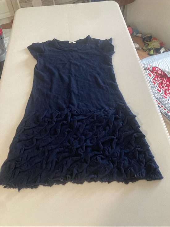 Crewcuts Other - Crewcuts Navy Short Sleeve Dress with Ruffle Skirt